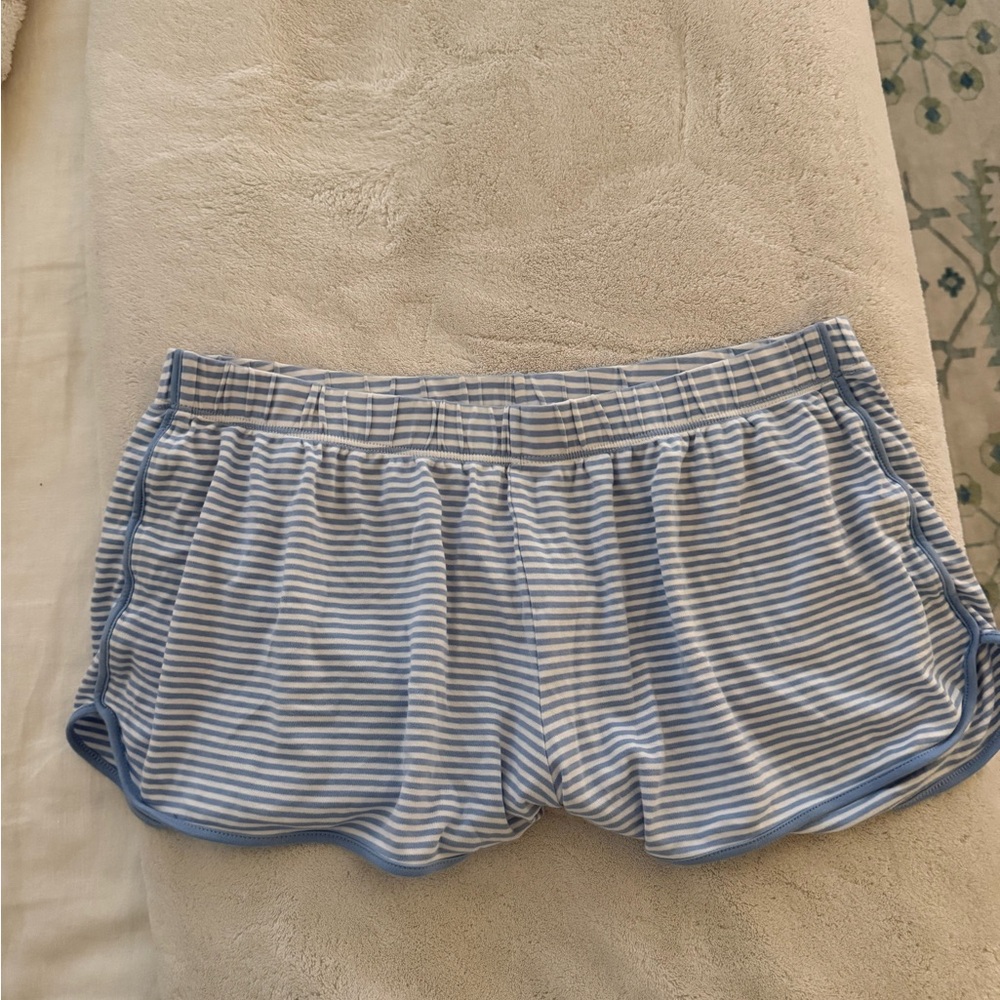 Striped Blue Pajama Shorts